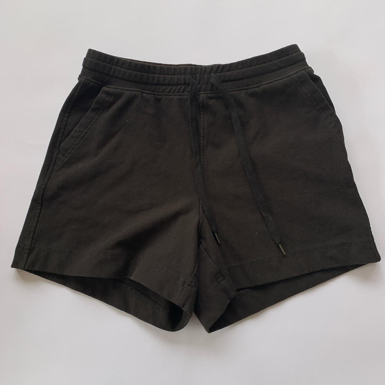 uniqlo black shorts - mid rise - best fit sizes... - Depop