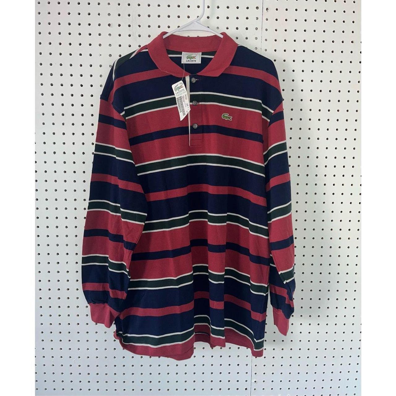 Lacoste red deals long sleeve shirt