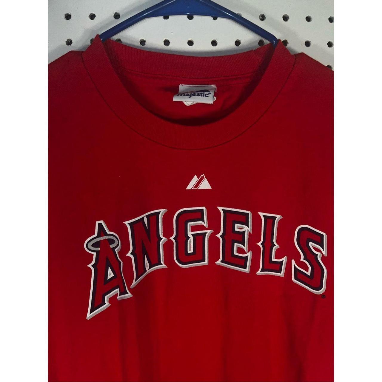 Women's Los Angeles Angels Hideki Matsui Majestic Red Name and Number  T-Shirt