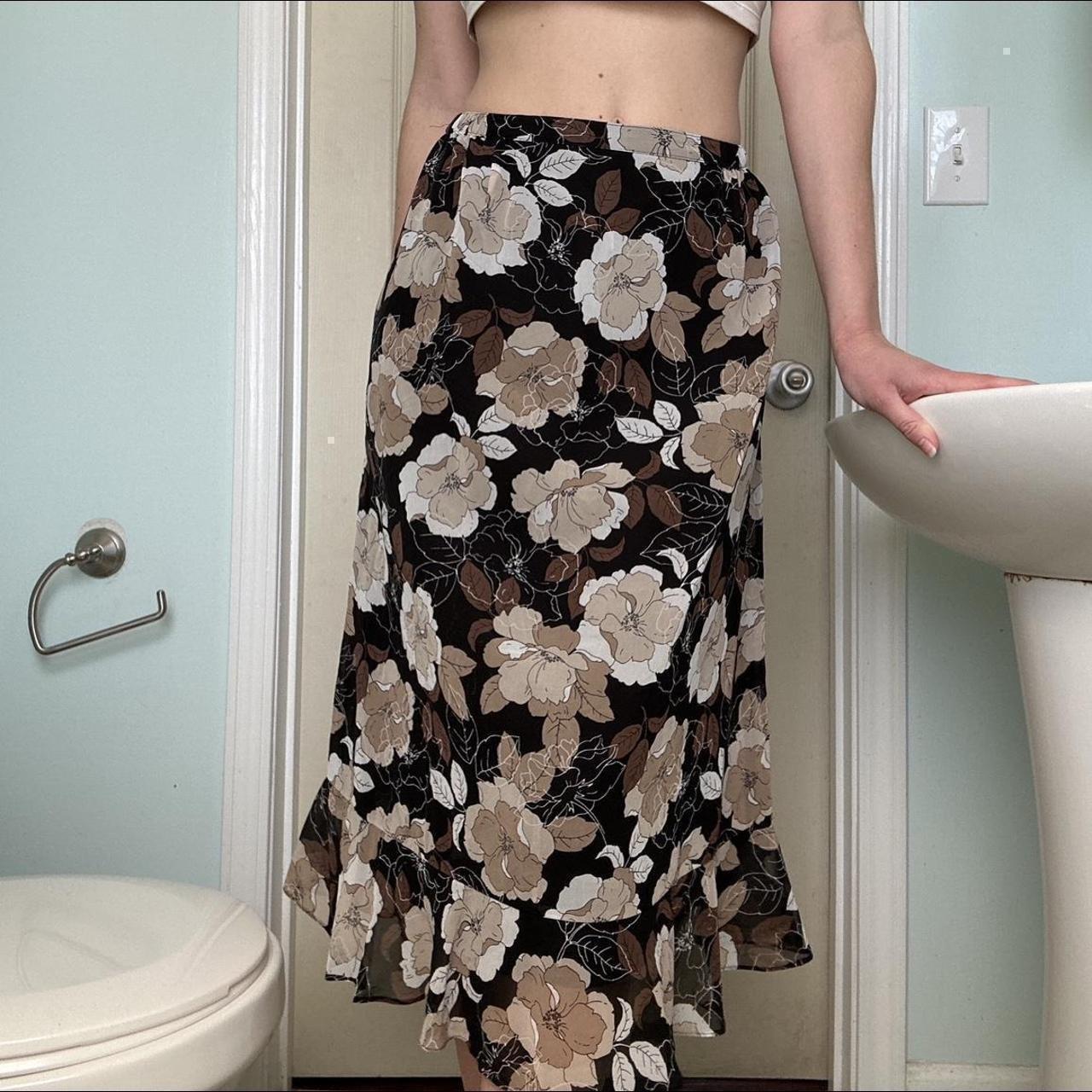 Preloved Women's Midi Skirt - Brown/Tan - M – Neu… - image 4