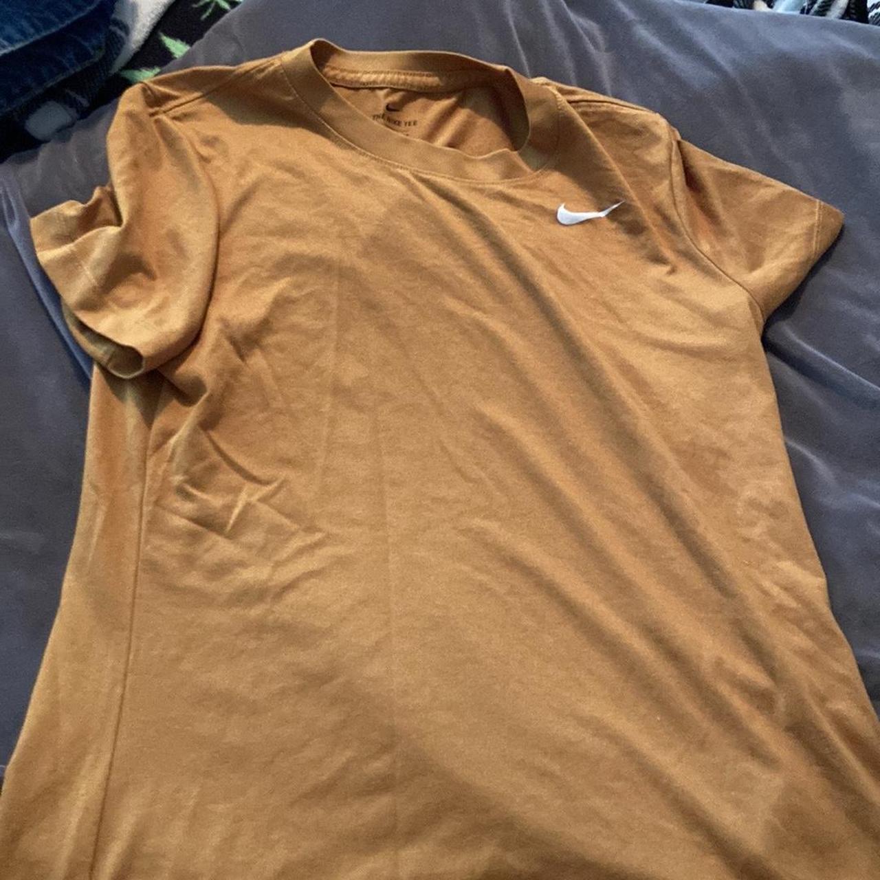 Mustard Yellow Dri Fit Nike Tee Depop