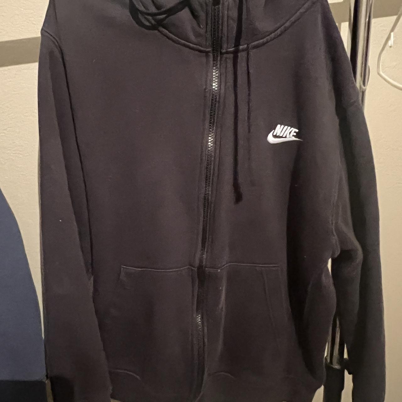 zip up nike hoodie black