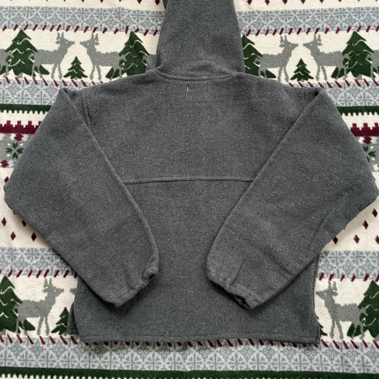 Heavyweight Grey Zip Hoodie with Horse Embroidery... - Depop