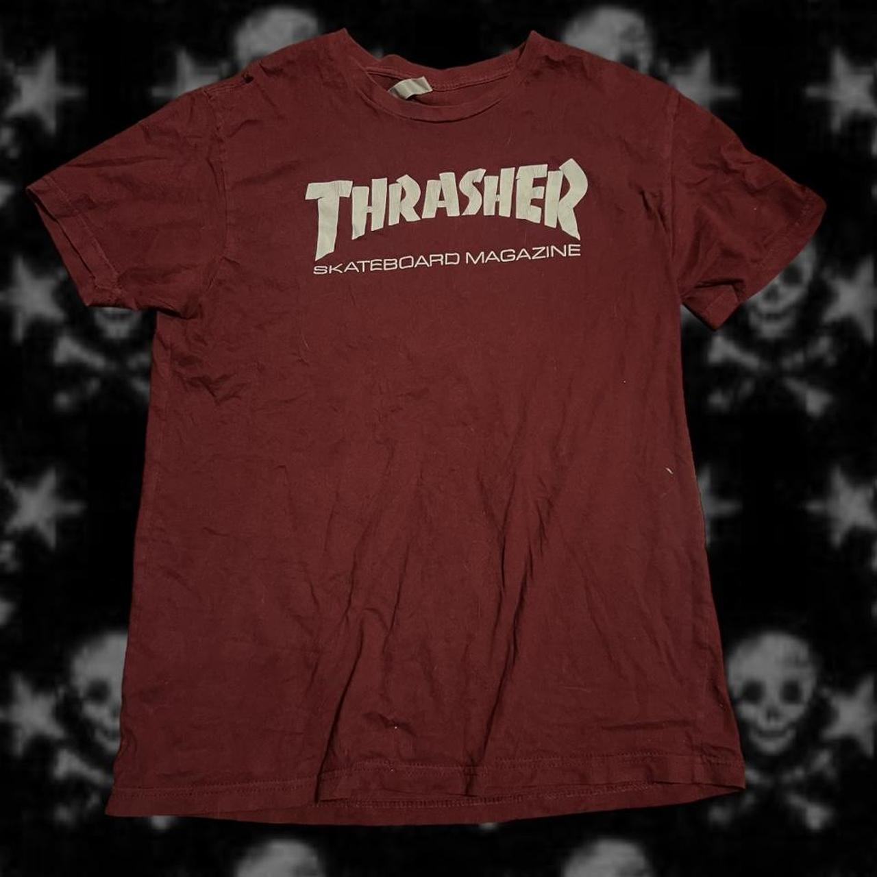 Burgundy thrasher shirt best sale