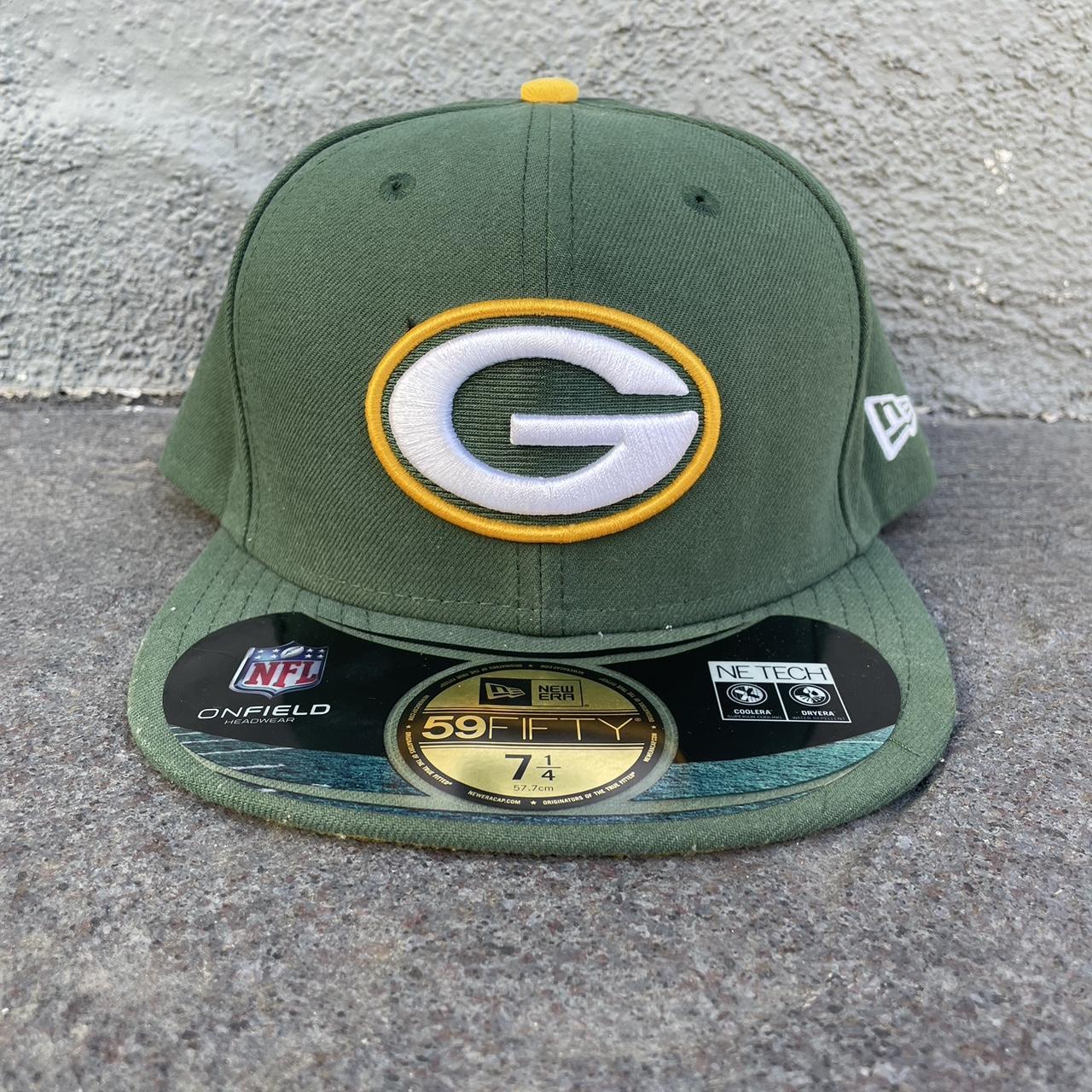 NEW ERA 59FIFTY FITTED NFL ON FIELD GREEN BAY PACKERS Hat 7 1/4 Green