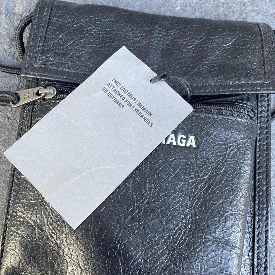 Balenciaga explorer pouch on sale leather