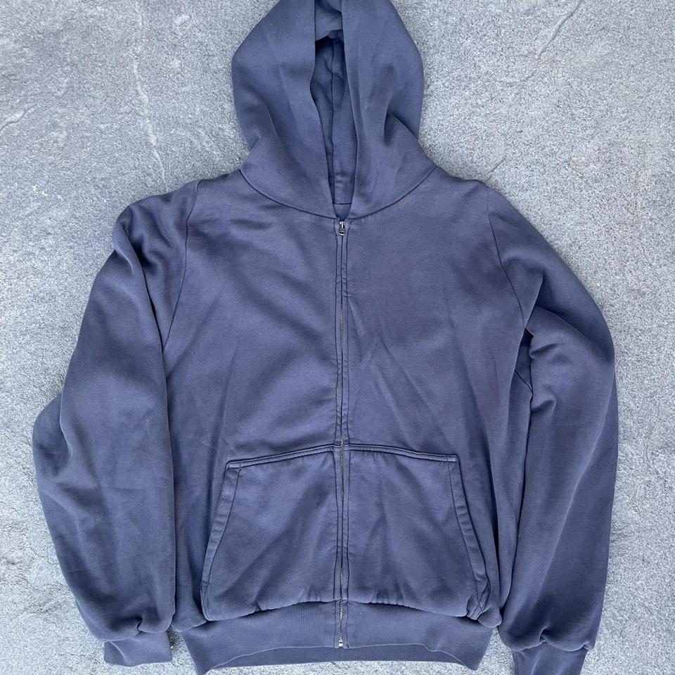 Yeezy x Gap Unreleased Navy Zip Up Hoodie Size M... - Depop