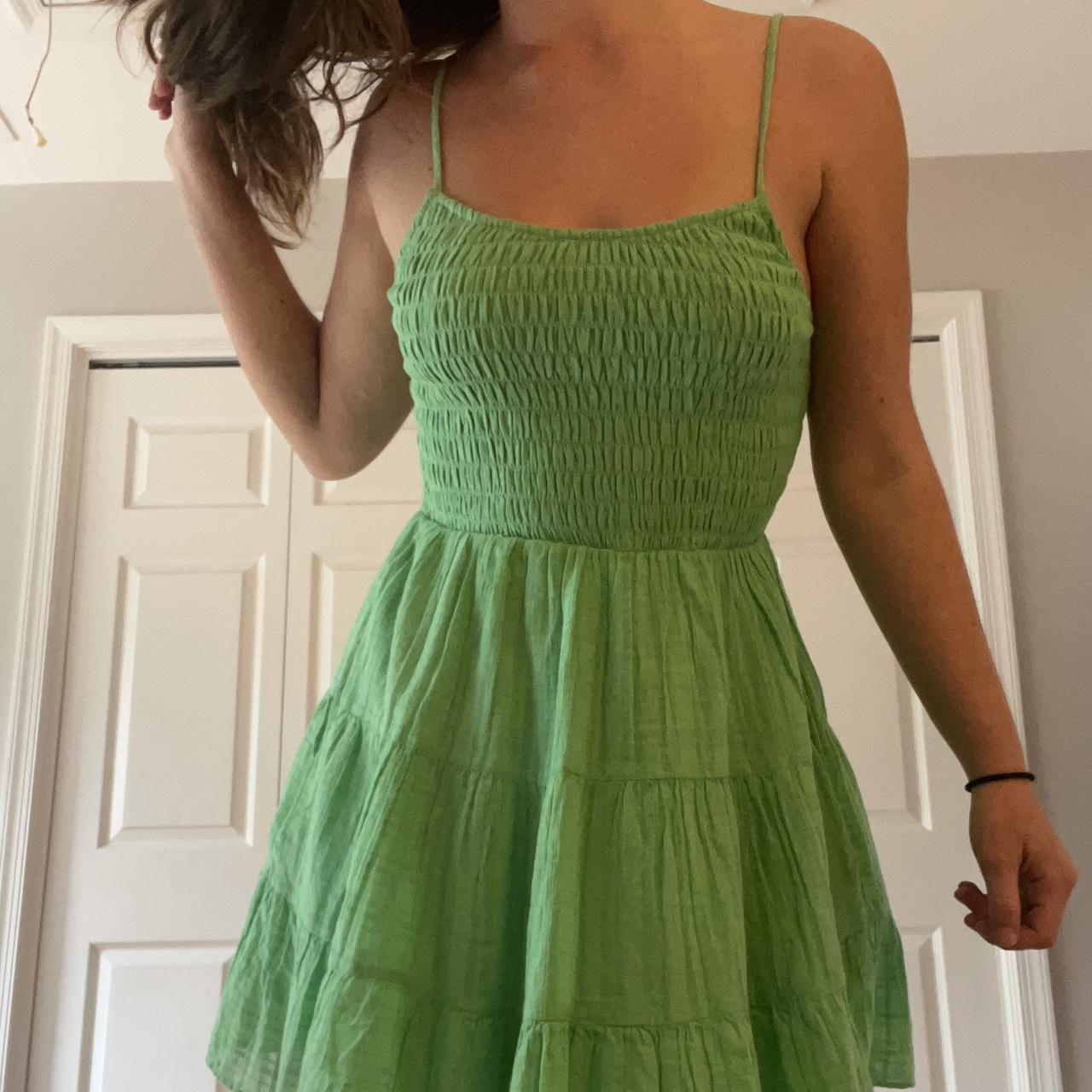 Small lime green American Eagle sundress with... Depop