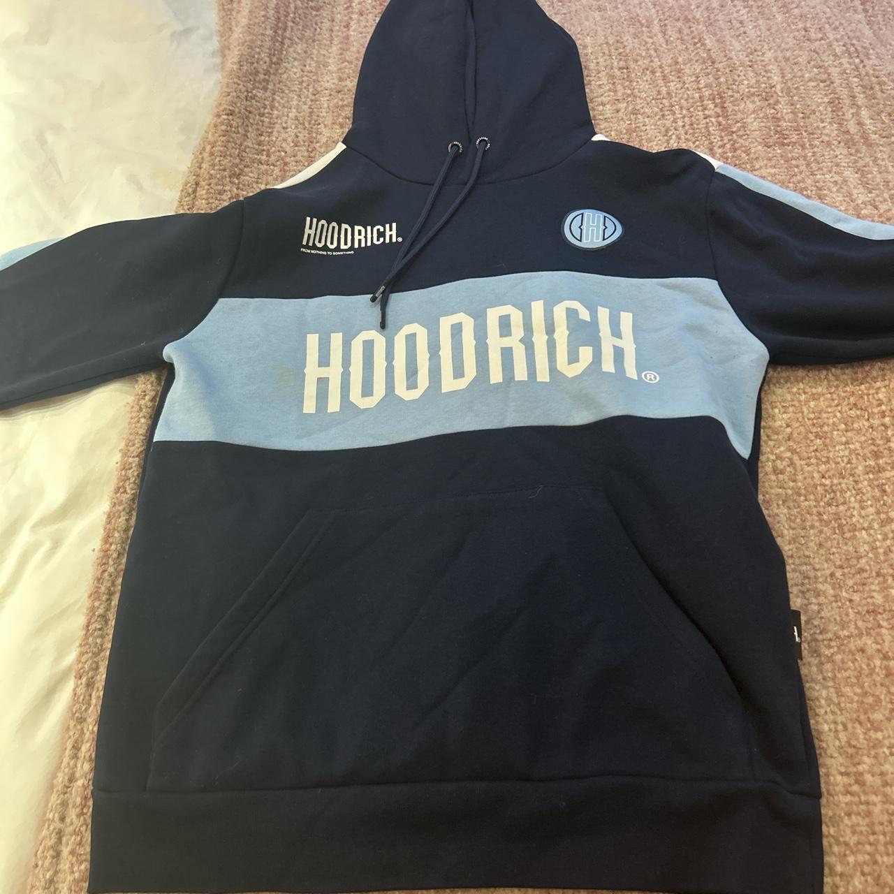 navy hood rich hoodie - Depop