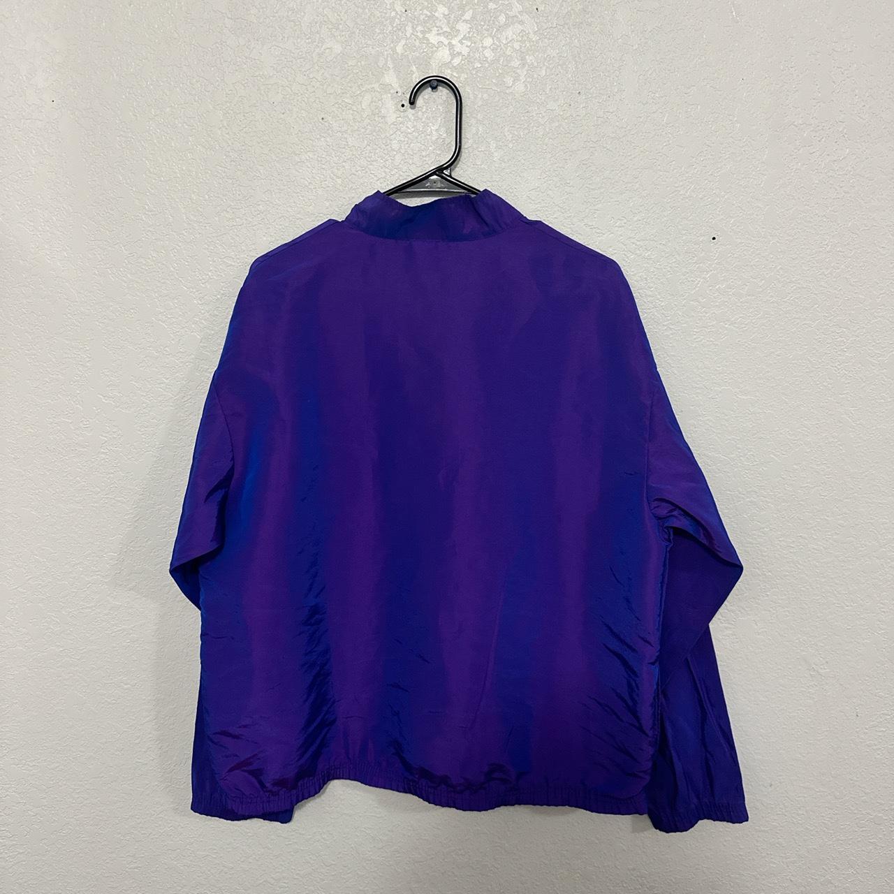 surf style purple reflective jacket, vtg 90's... Depop