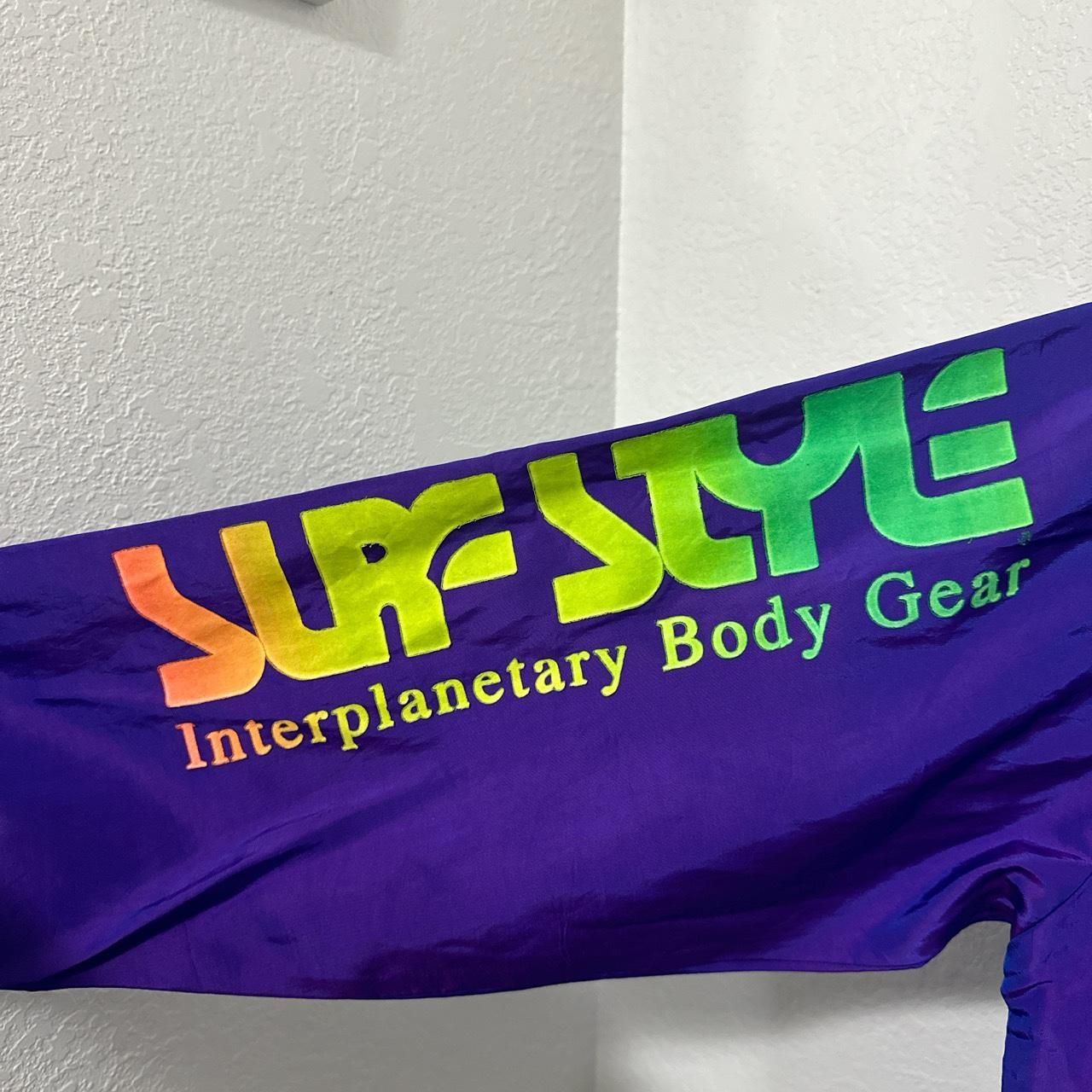 surf style purple reflective jacket, vtg 90's... Depop