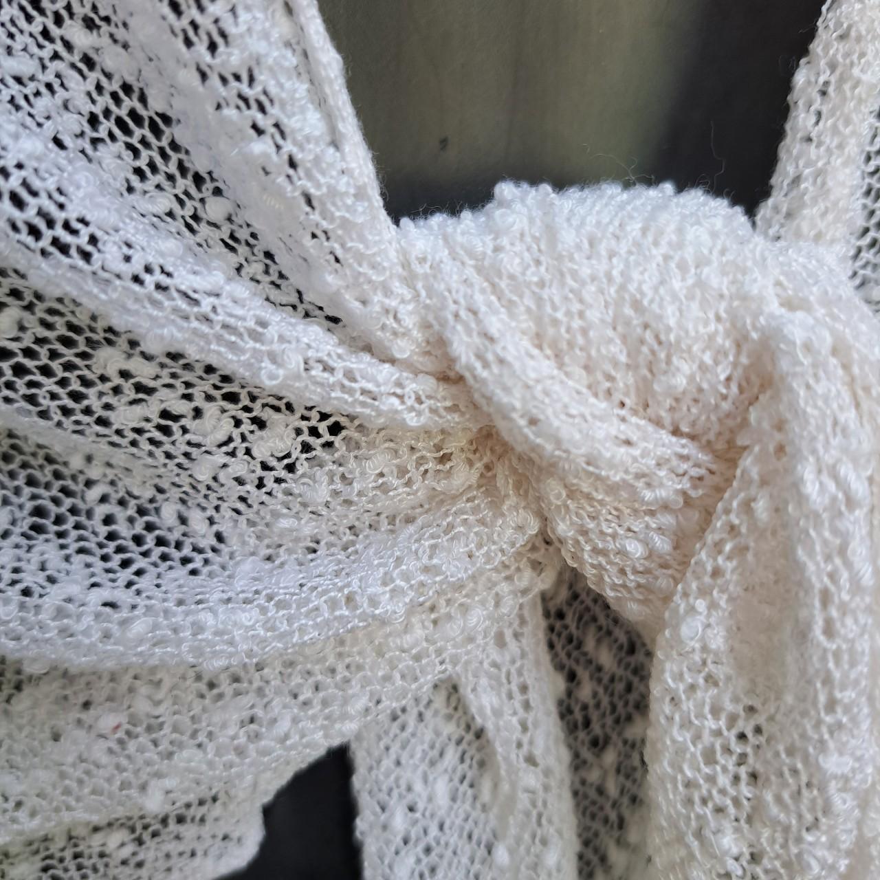 Vintage y2k Roman cardigan wrap shrug. Off white... Depop