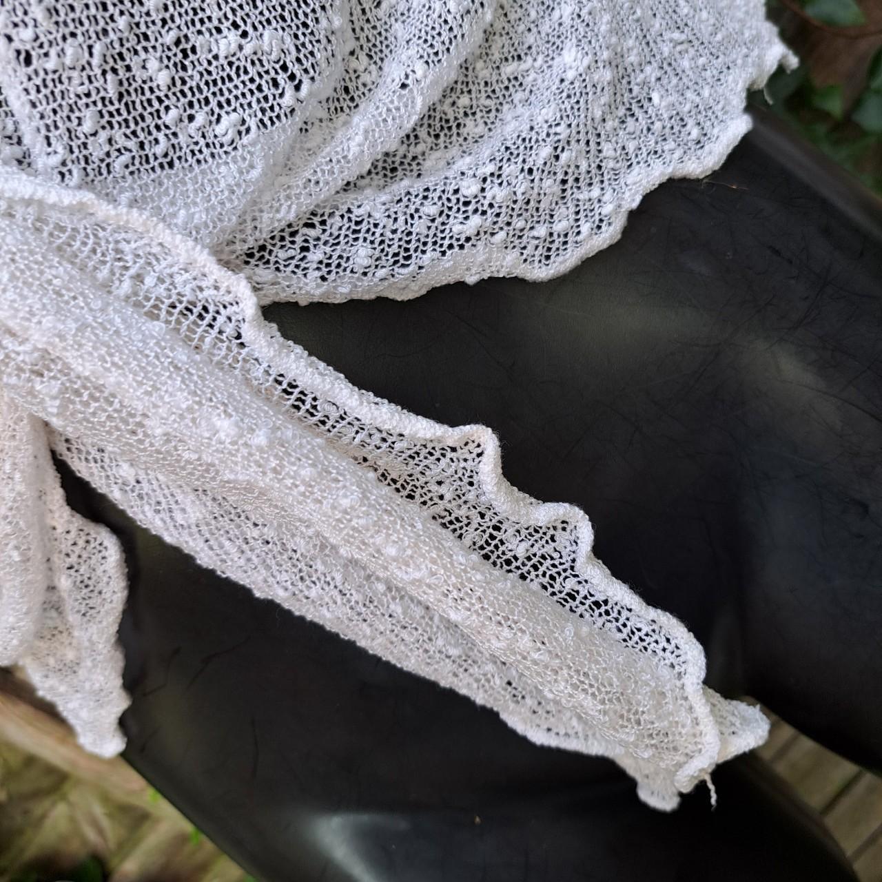 Vintage y2k Roman cardigan wrap shrug. Off white... Depop