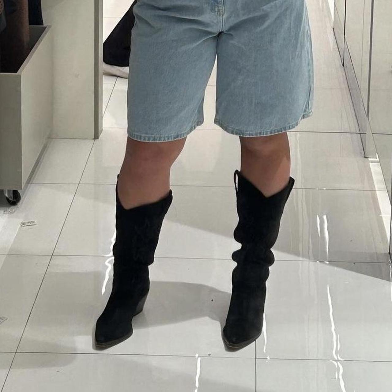 Zara cowboy boots Depop
