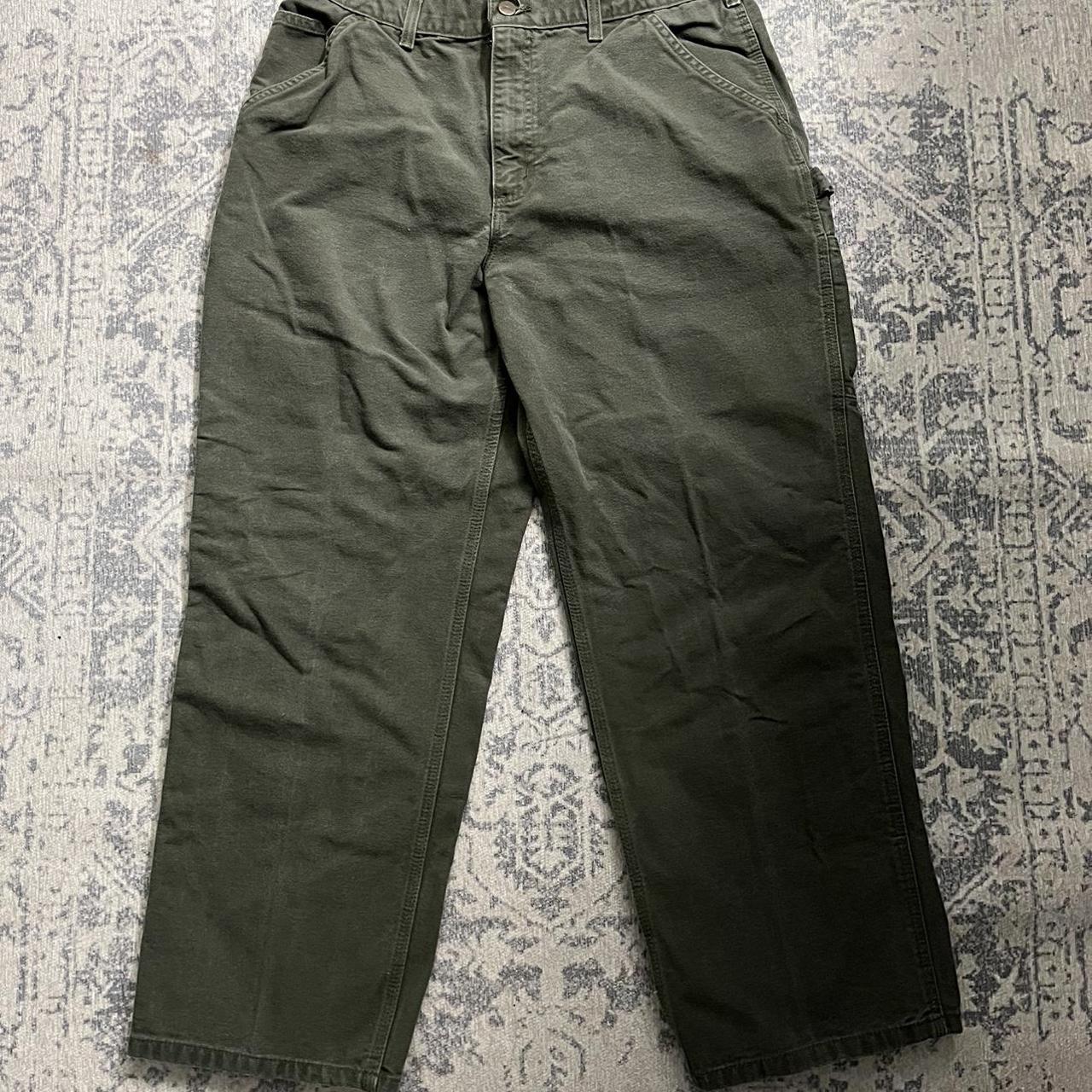 Mens Carhartt Baggy Green Pants Perfect Carhartt... - Depop