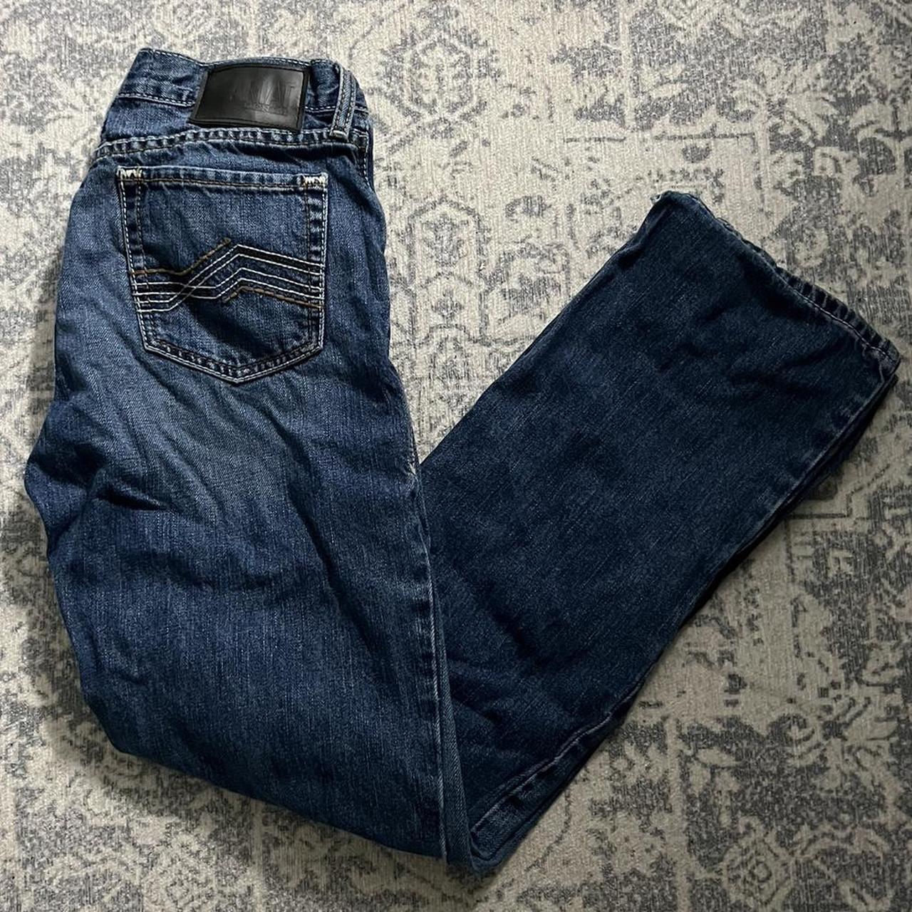 Ariat Men's Blue and Black Jeans | Depop