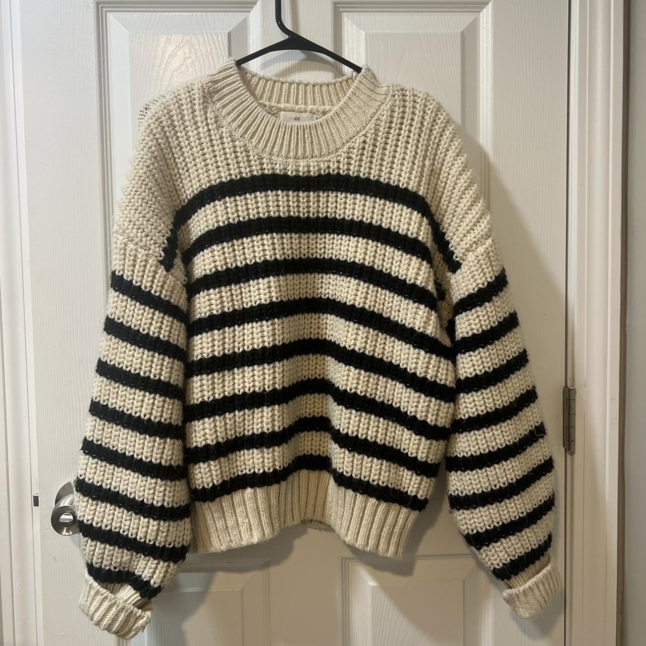 H&M chunky knit stripe sweater! #cozy... - Depop