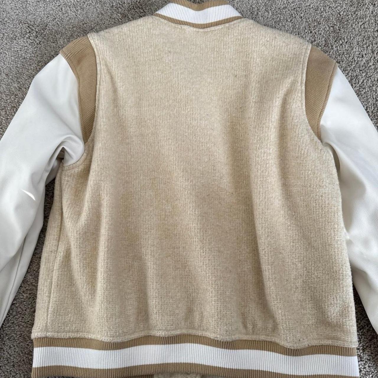 Universal Thread Women's Varsity Jacket - Cream/T… - image 3