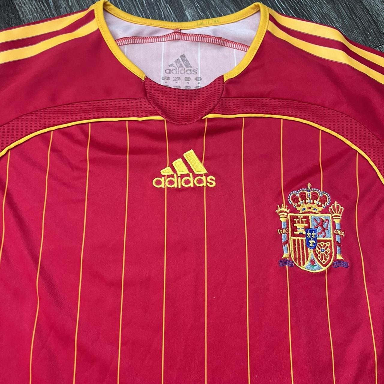 Adidas Spain 2016-17 Home Soccer Jersey Size Medium - Depop