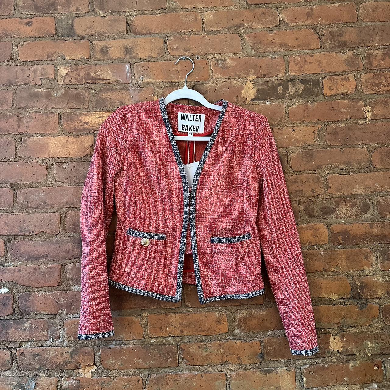 NWT Walter Baker Tweed jacket button missing but... Depop
