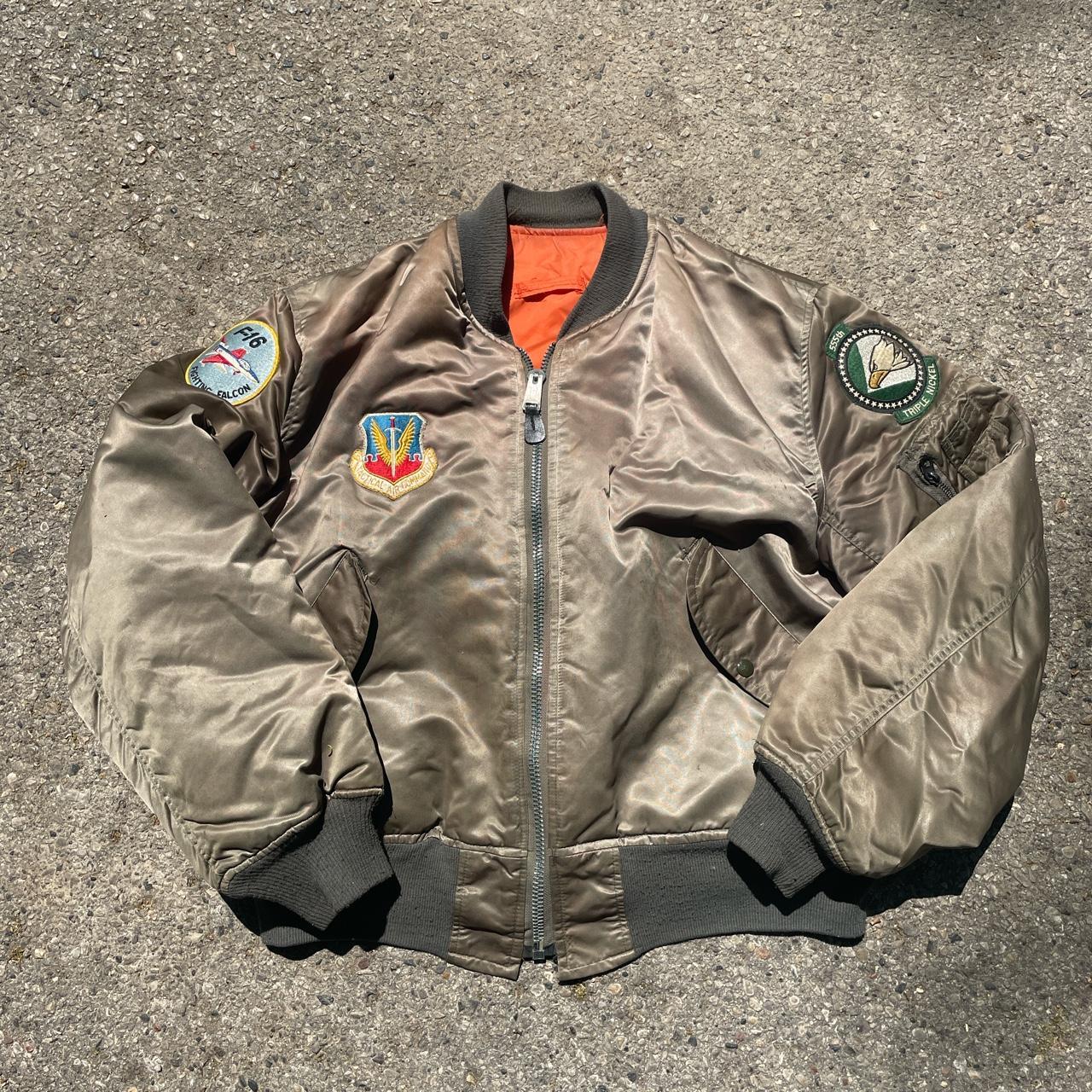 70s USAF reversible flight jacket comes as shown,... - Depop