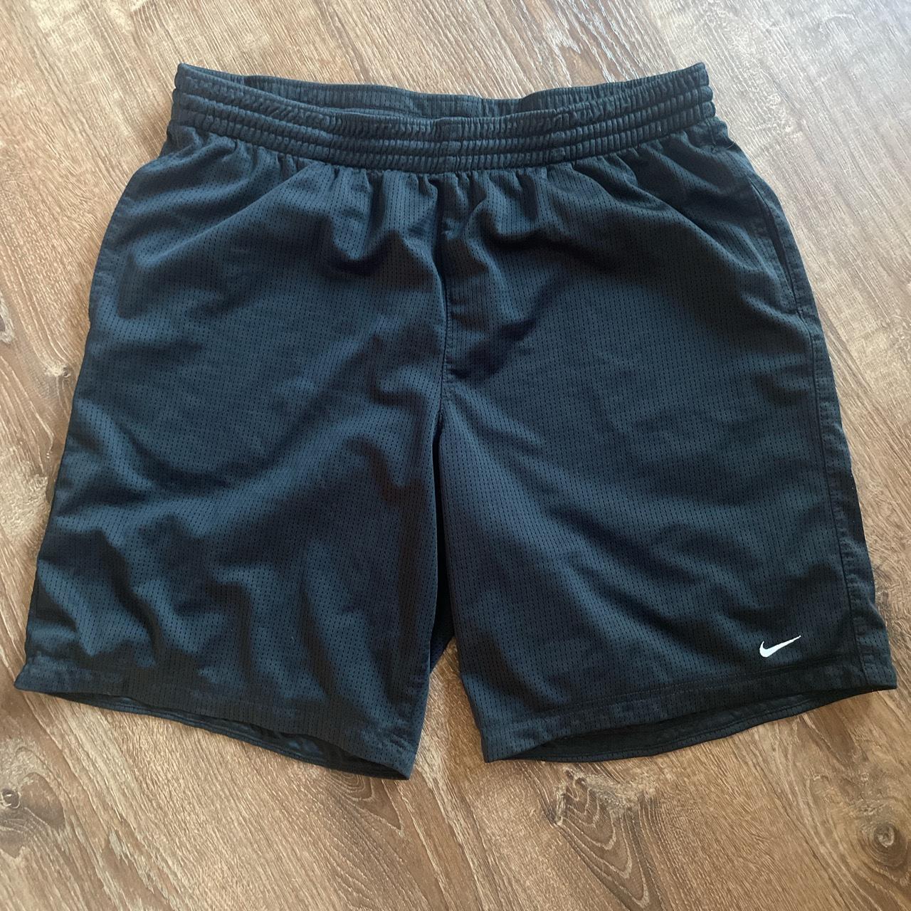 Nike vintage men’s basketball mesh black shorts size... - Depop