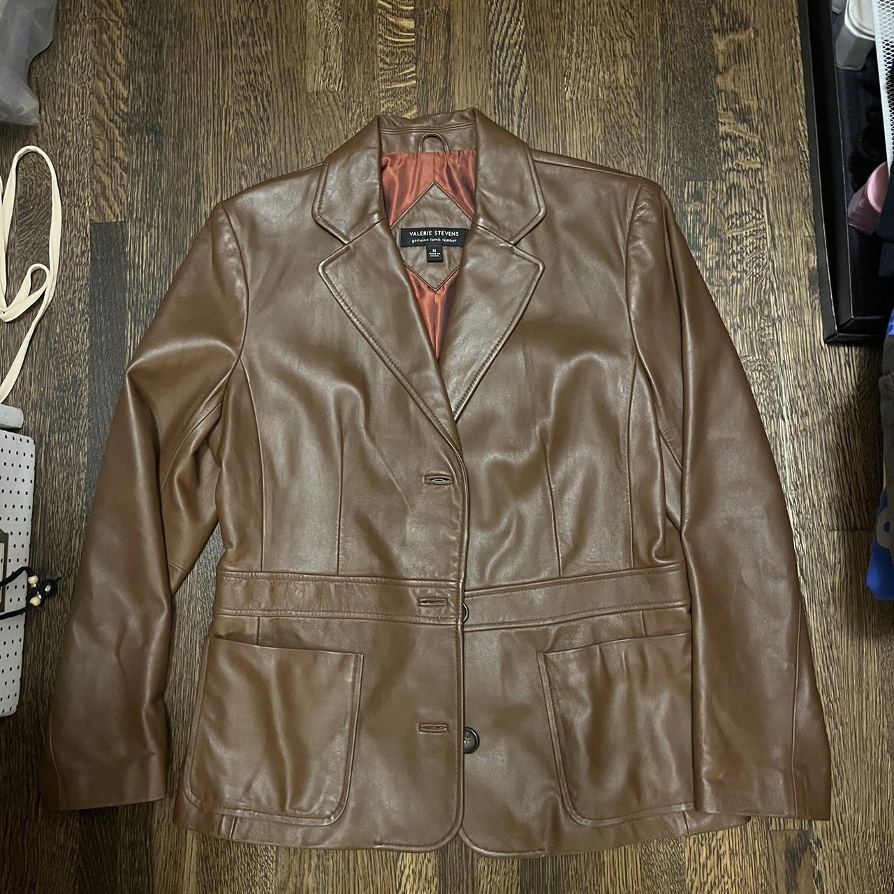 Valerie stevens lamb leather on sale jacket