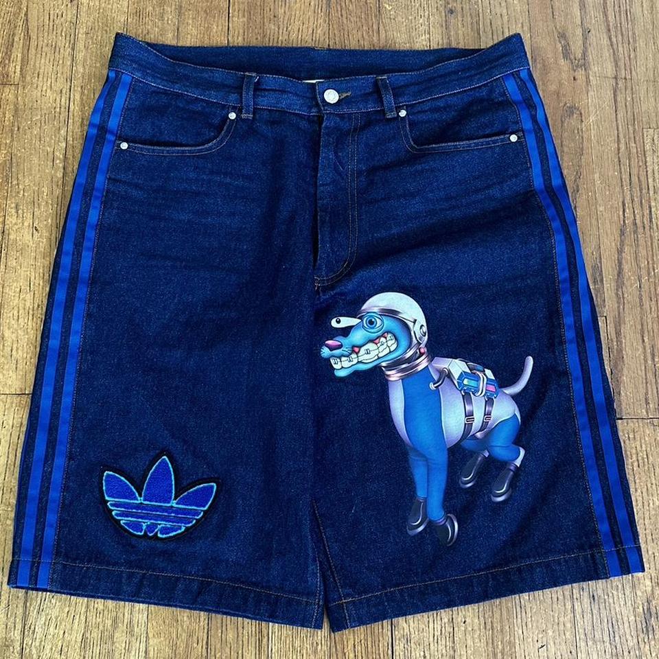 Adidas x Kerwin Frost newest Embroidered Denim Shorts Sz 2XL