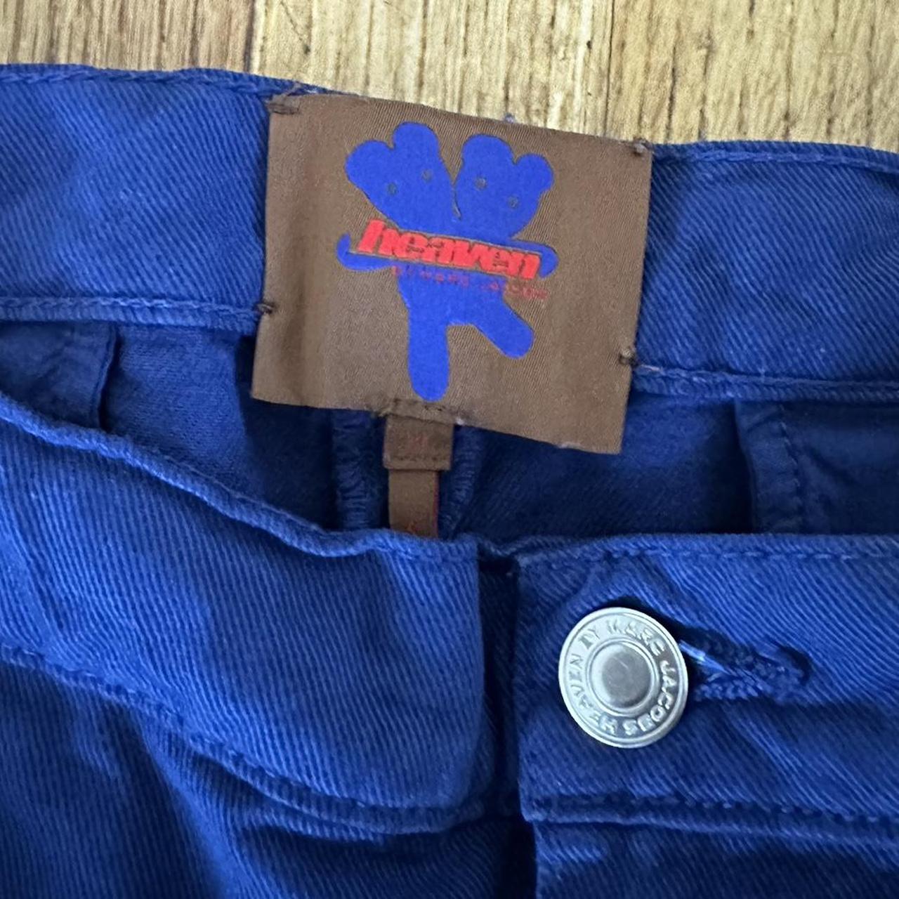 heaven by marc jacobs multi pocket navy cargo pants... - Depop