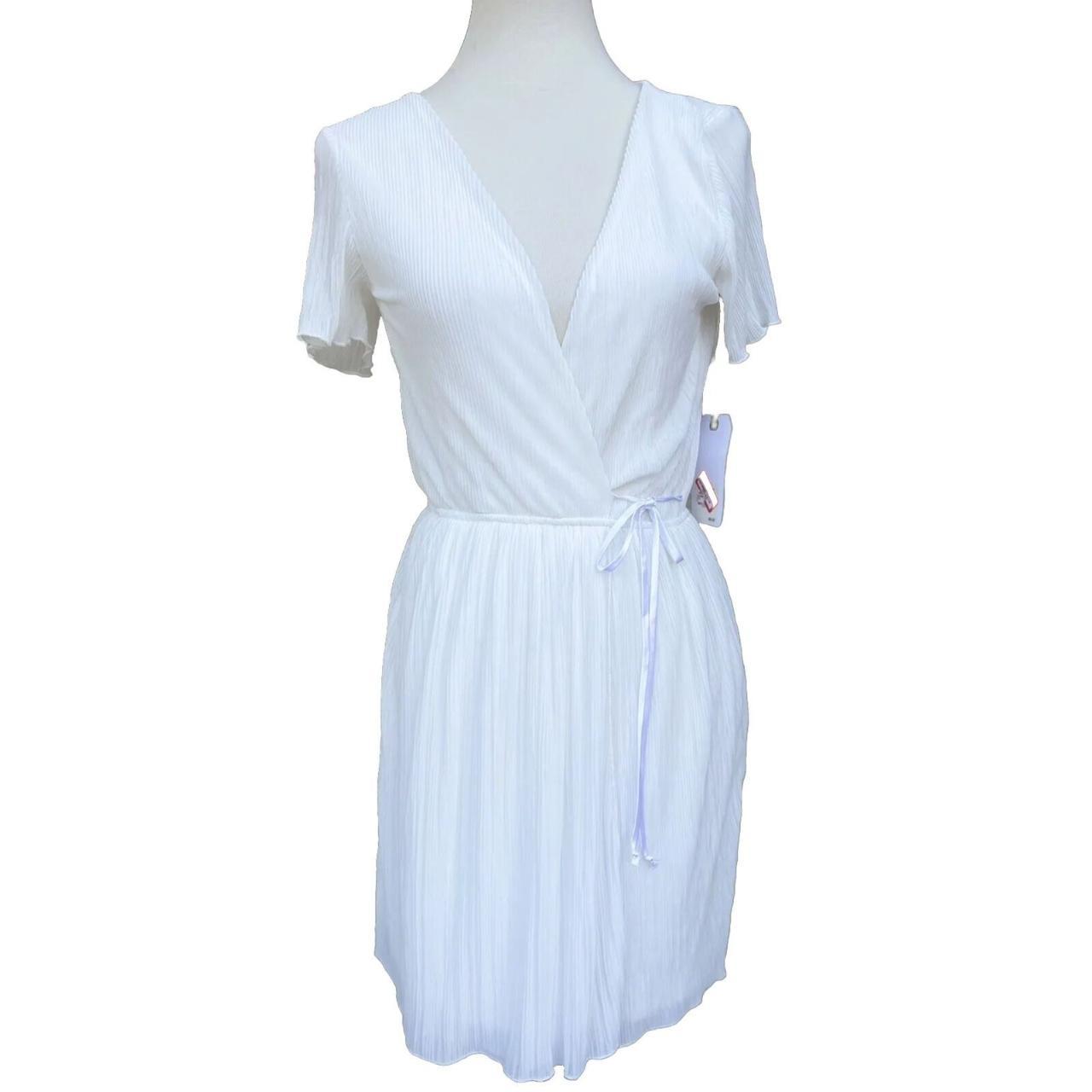 Leith pleated sale surplice dress