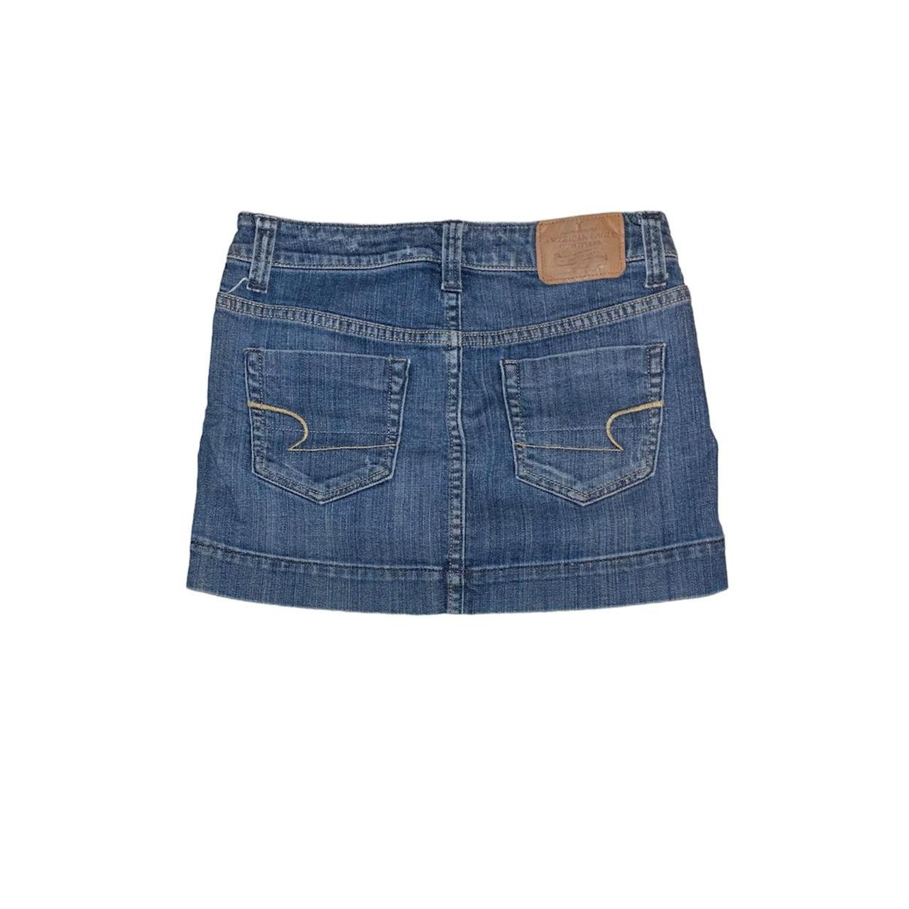 American Eagle Outfitters Women's Navy and Blue Skirt (3)
