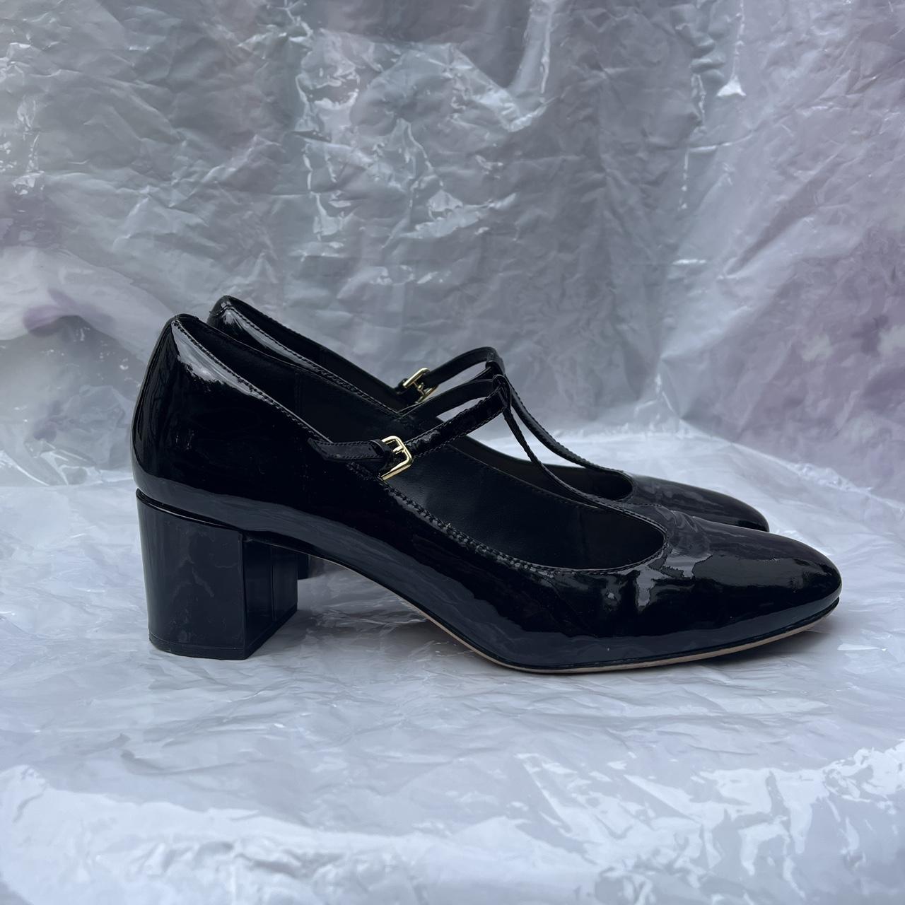 Clarks patent leather Mary Jane style block heel... - Depop