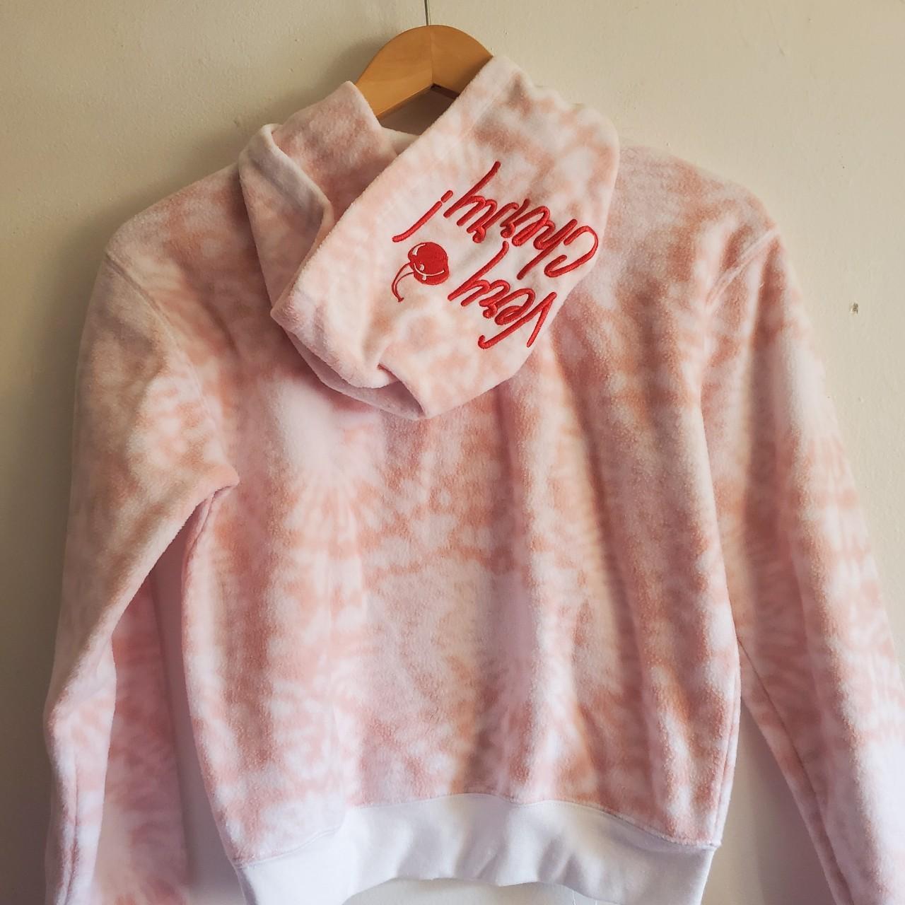 Coca Cola Cherry coke tie dye cropped hoodie white