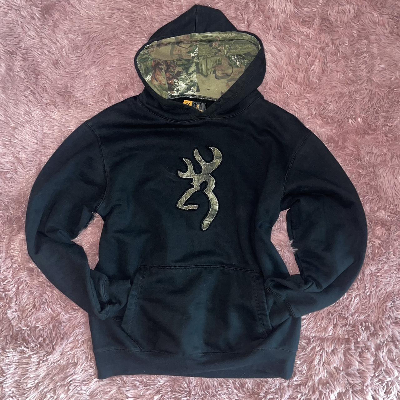 Black and green camouflage hoodie hunting Depop