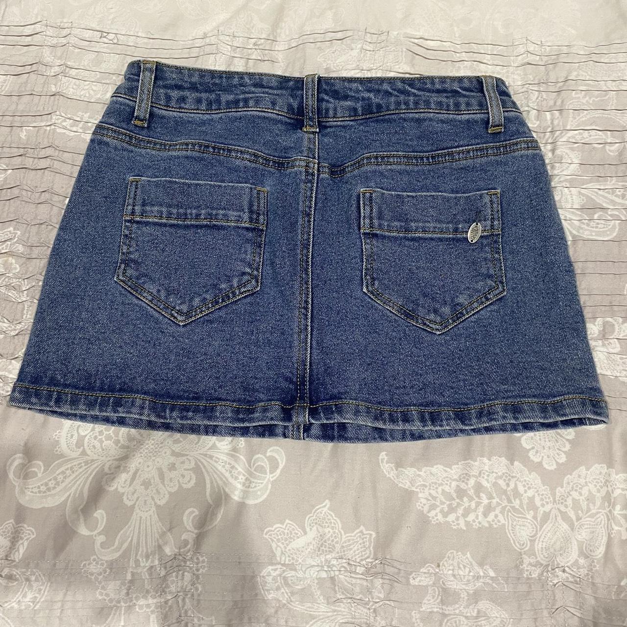 Ghanda Denim mini skirt Size: 6 Please dm me if... - Depop