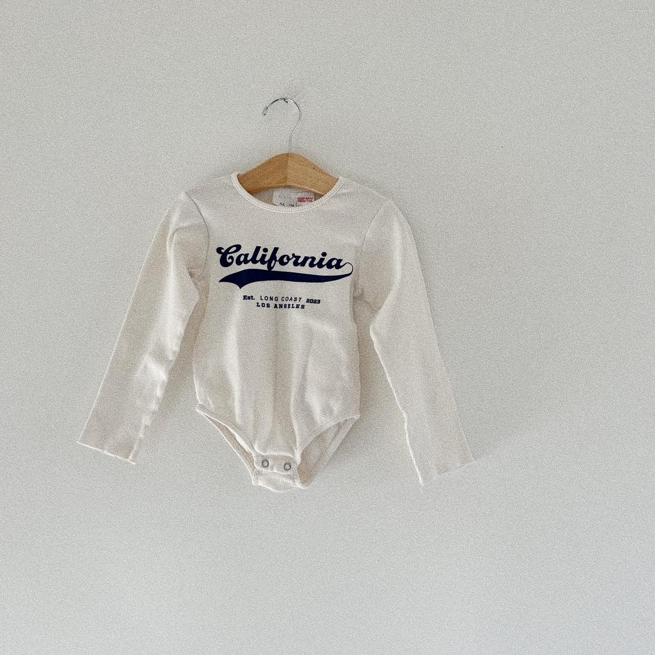 Zara neutral California bodysuit Zara size 5/6... Depop