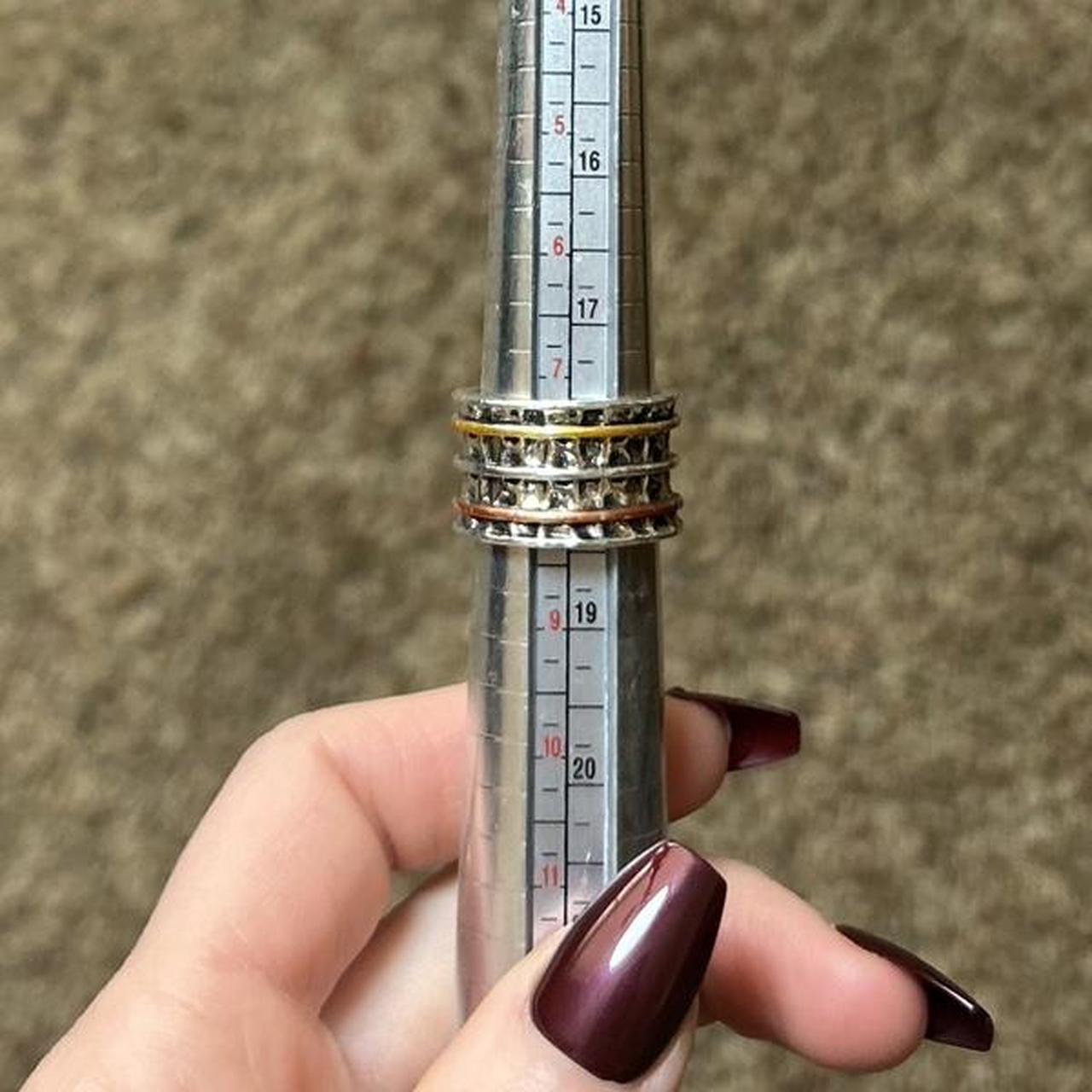 Women's Ring - Multi/Brown – Silver Ring, Two Ton… - image 2