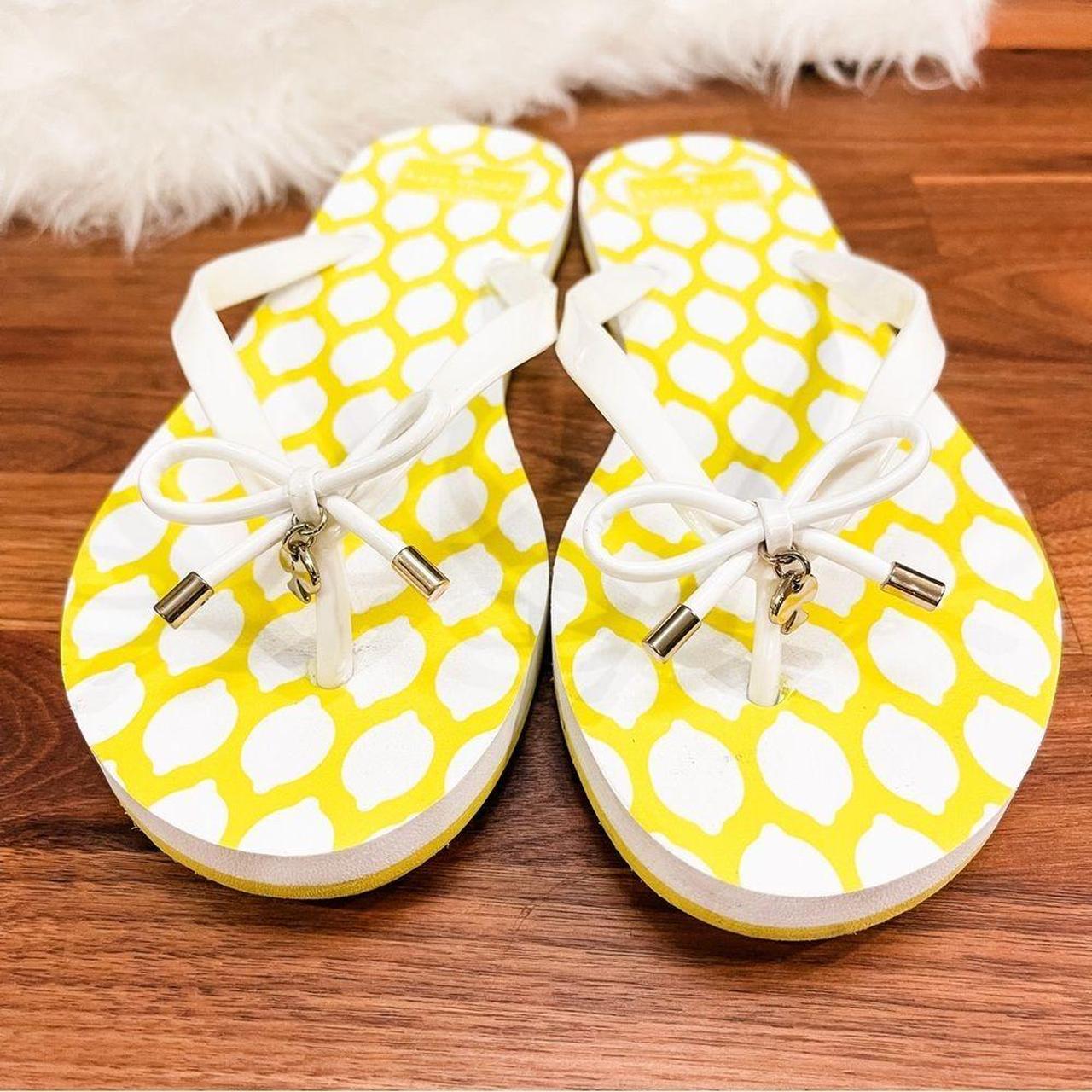 Yellow dot hot sale flip flops