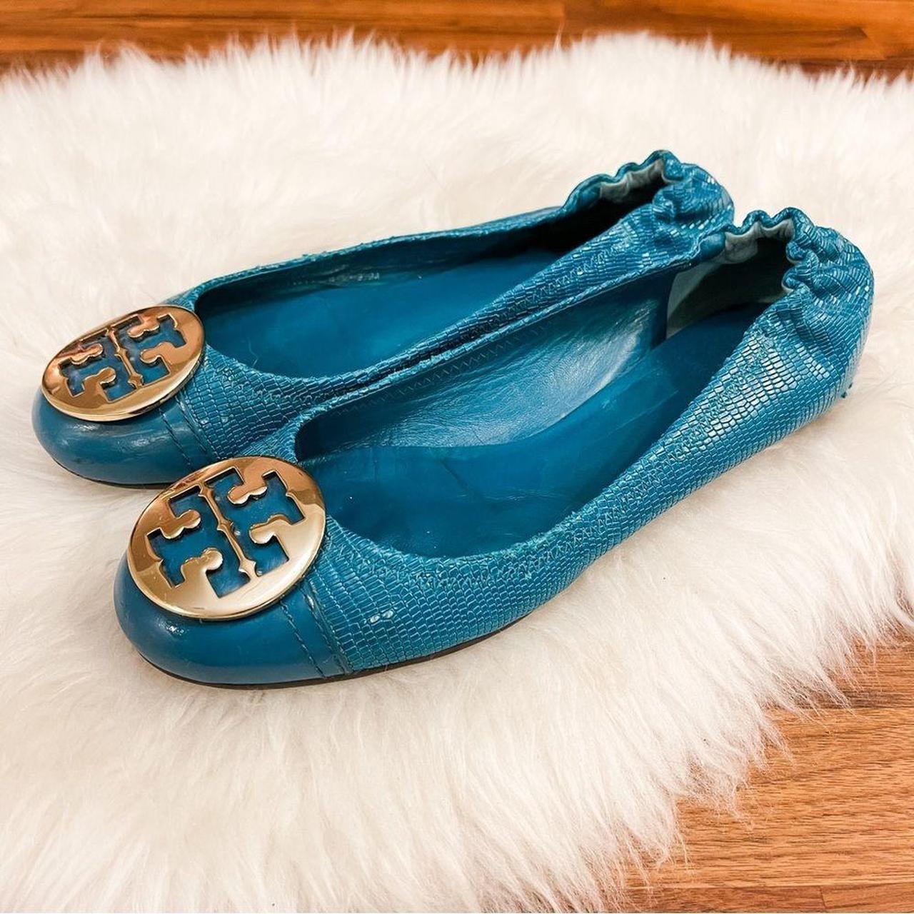 Tory burch green ballet flats sale