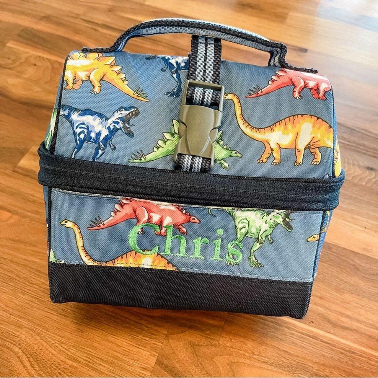 Dino Embroidered All Over Print Backpack