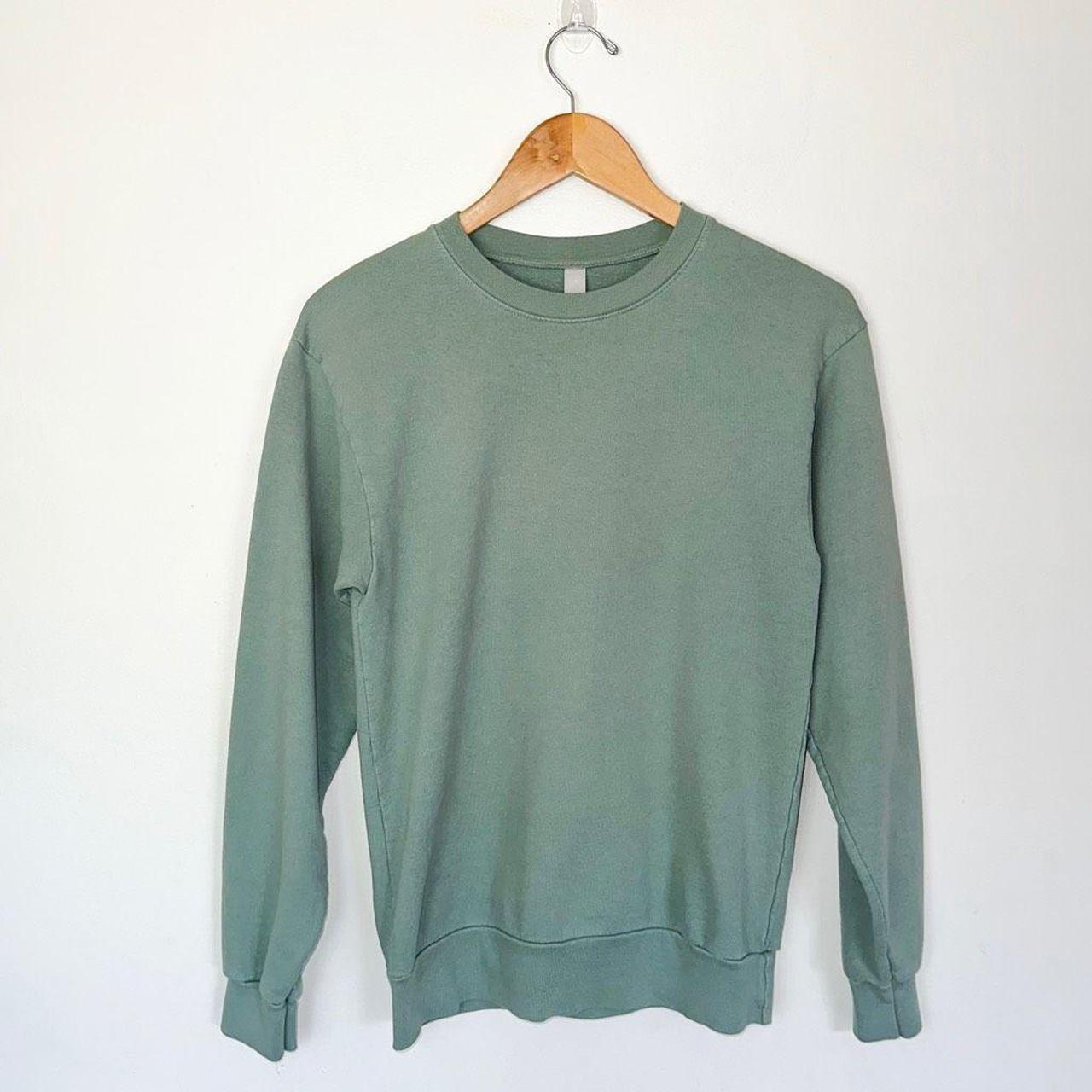 Los Angeles Apparel sage green crewneck sweater... - Depop