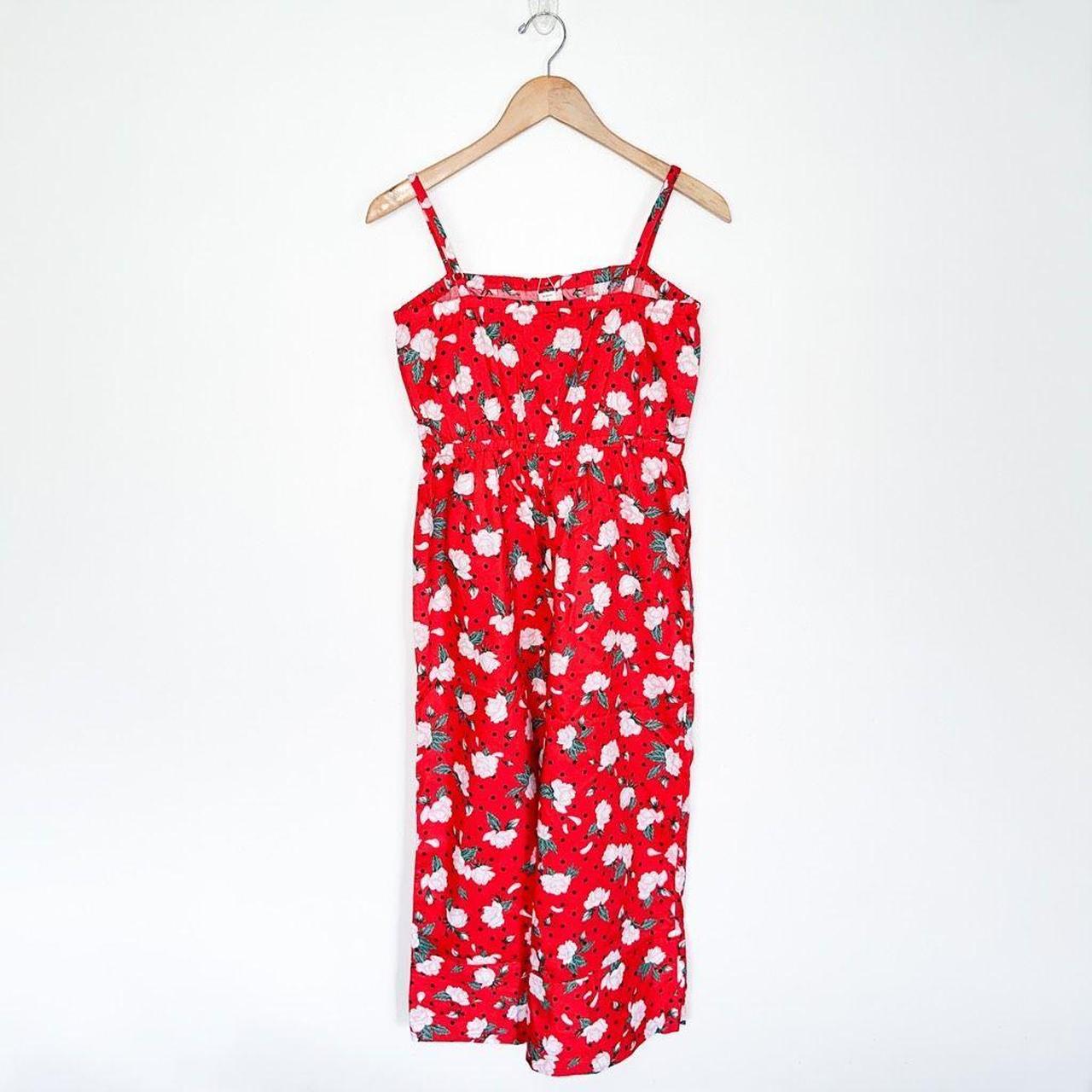 Monki red jumpsuit deals