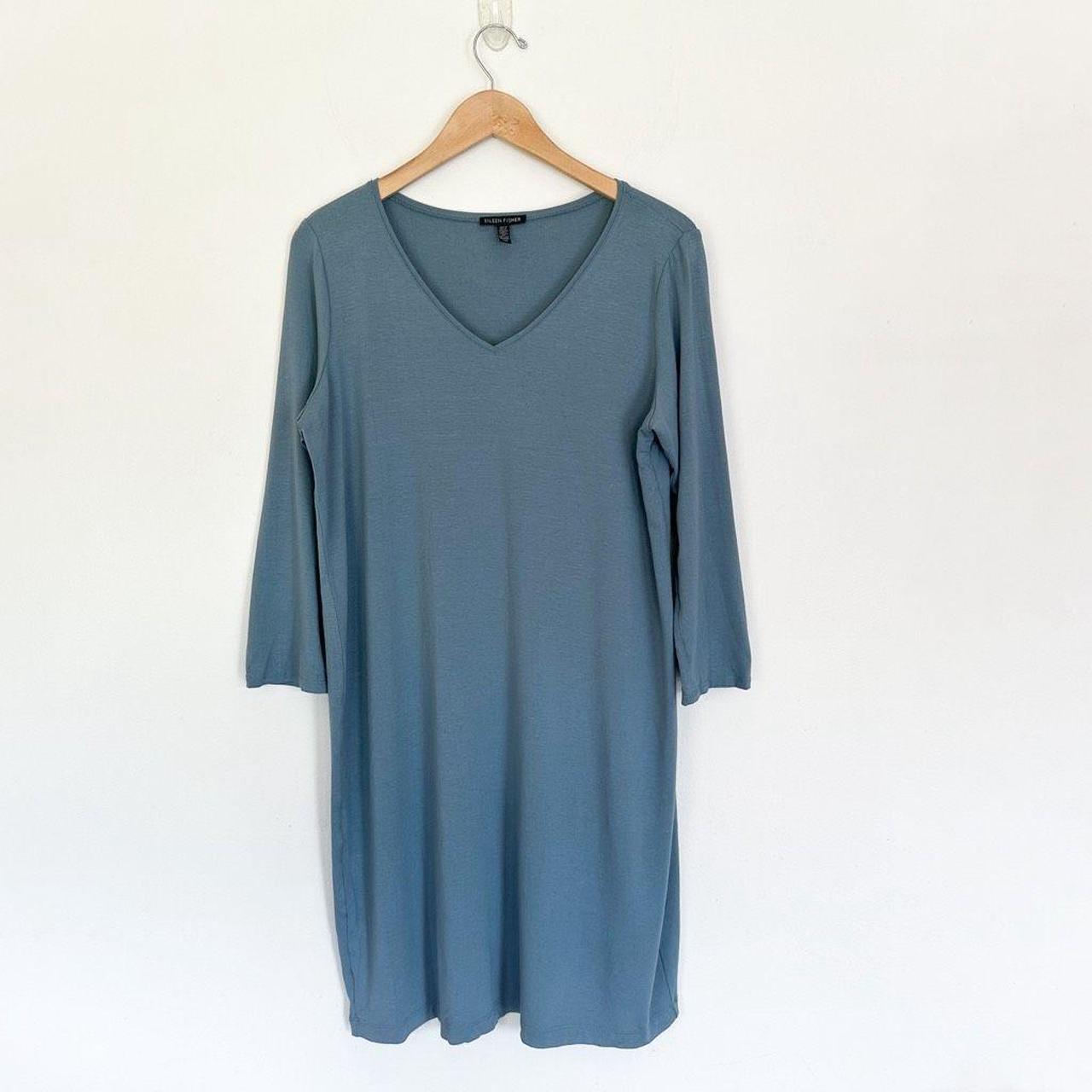 Eileen Fisher Viscose 3/4 Sleeve selling Dress