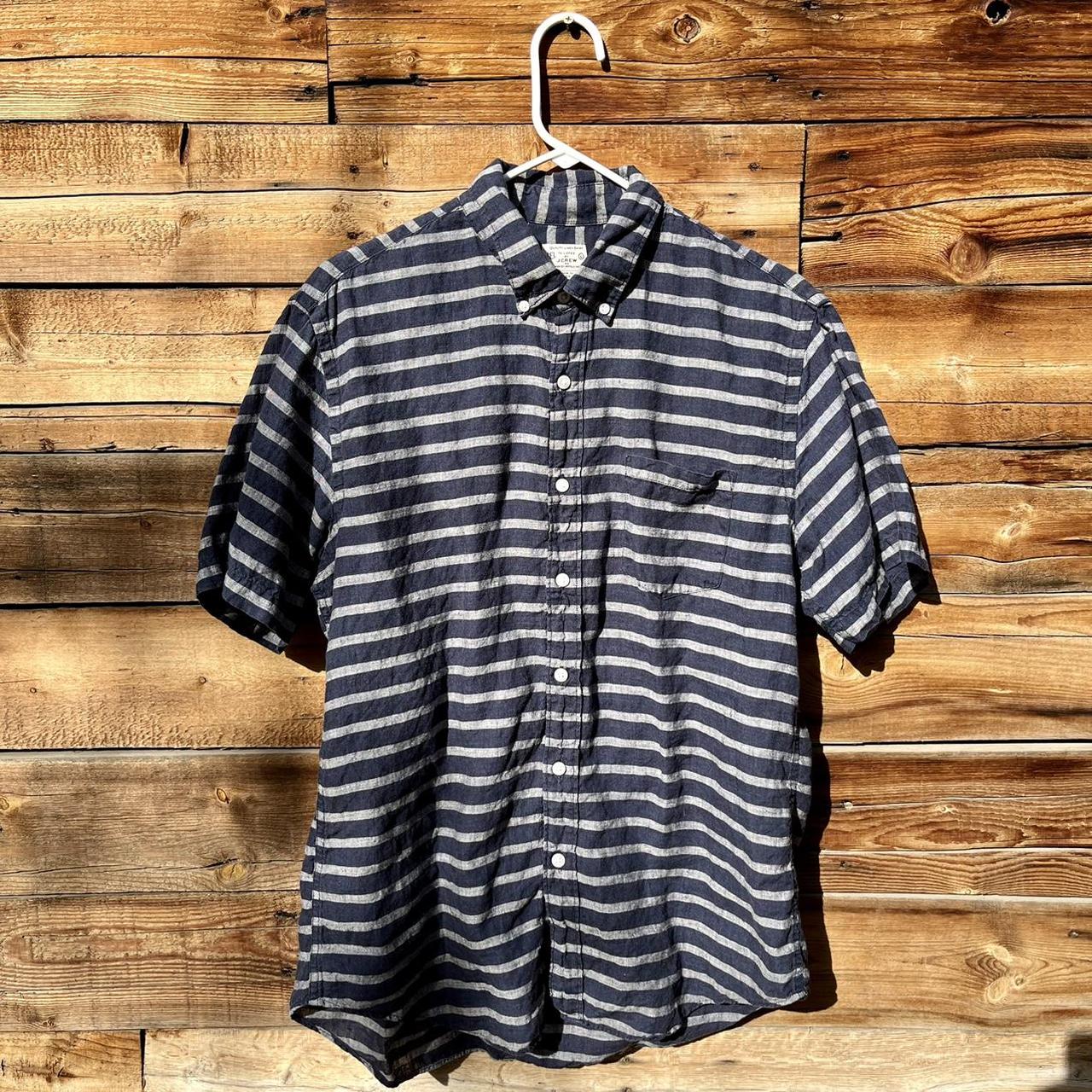 J Crew Men S Navy And White Depop