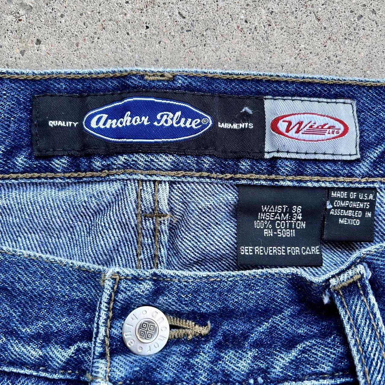 Vintage Anchor Blue Wide Leg Jeans 36 Men's size 36 | Depop