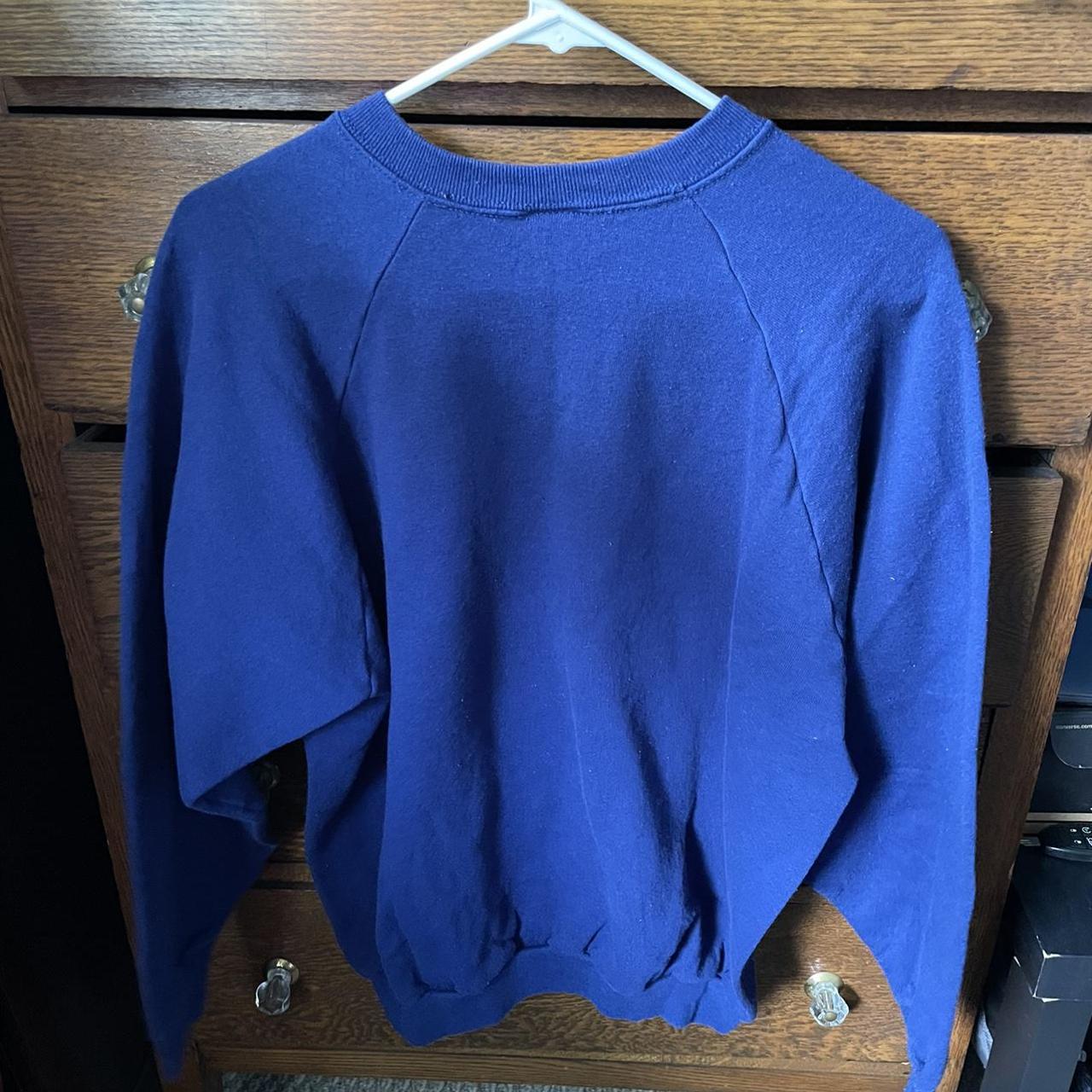 Fruit of the Loom Men's Blue Sweatshirt | Depop