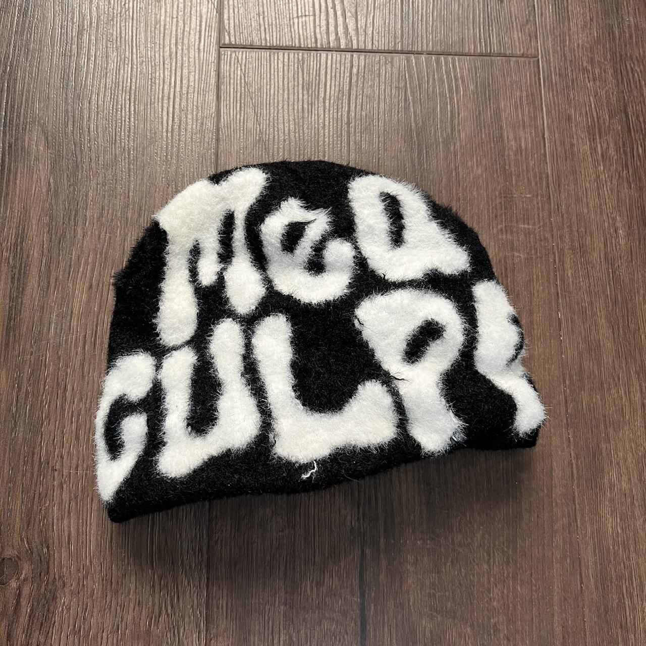 Black Fur Mea Culpa Beanie #Beanie #MeaCulpa... - Depop