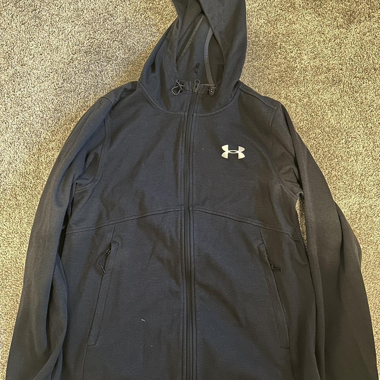 Black under armour zip up jacket. Worn less than 5x. Depop