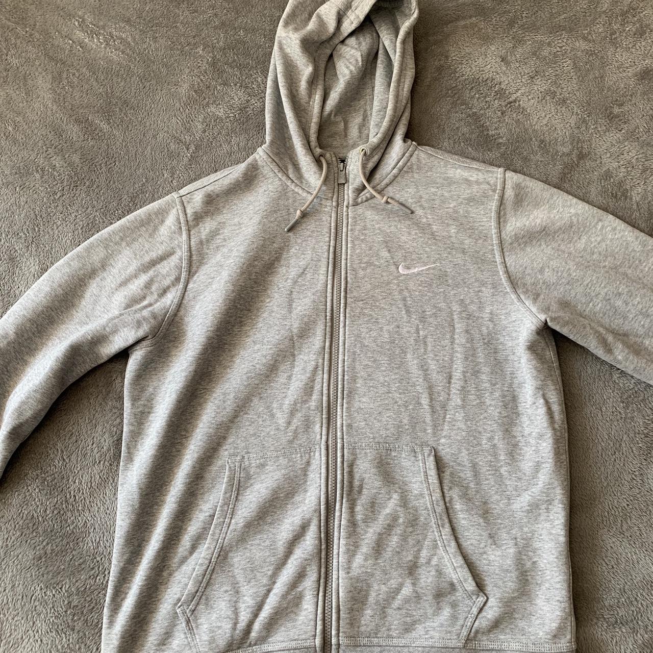 mens nike grey zip hoodie