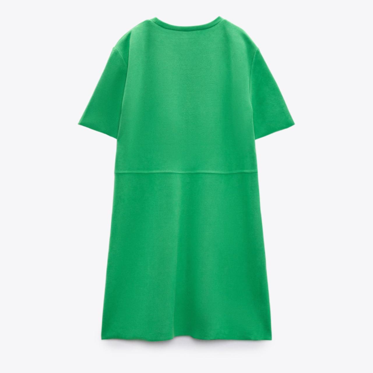 Zara Women's Green Dress Depop